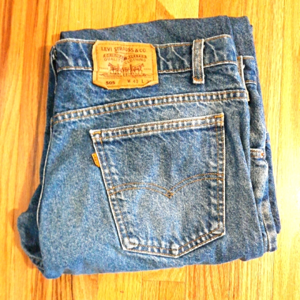 Vintage 505 Levi's orange tab jeans